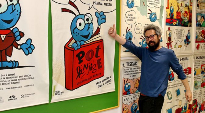 V Knjižnici Brežice gostili striparja in ilustratorja Davida Krančana