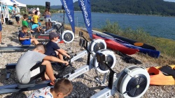 FOTO: Dan vodnih športov na Brežiškem jezeru