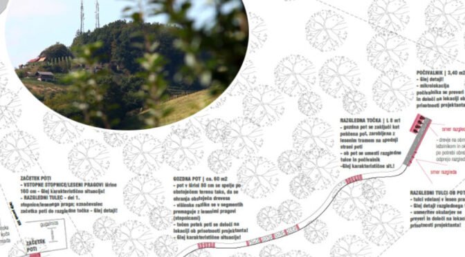 Po klopci ljubezni na Grmadi kmalu gozdna pot s počivalnikom