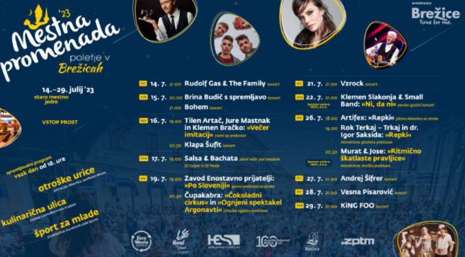 V petek se v Brežicah začenja Mestna promenada 2023
