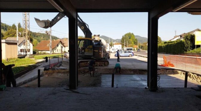 Rekonstrukcija uvoza na parkirišče pred Gasilskim domom Sevnica