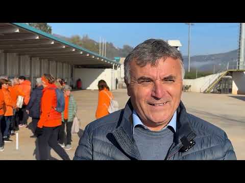 Zaključna vadba društva Šola zdravja na stadionu v Krškem