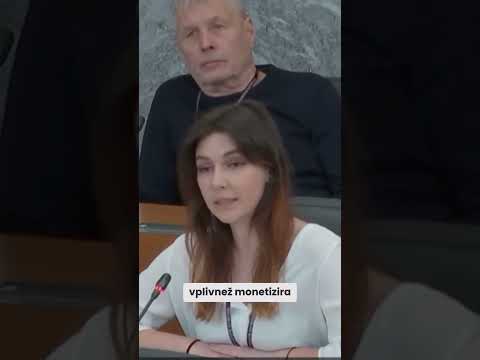 Zala Klopčič v parlamentu o zakonu o medijih.