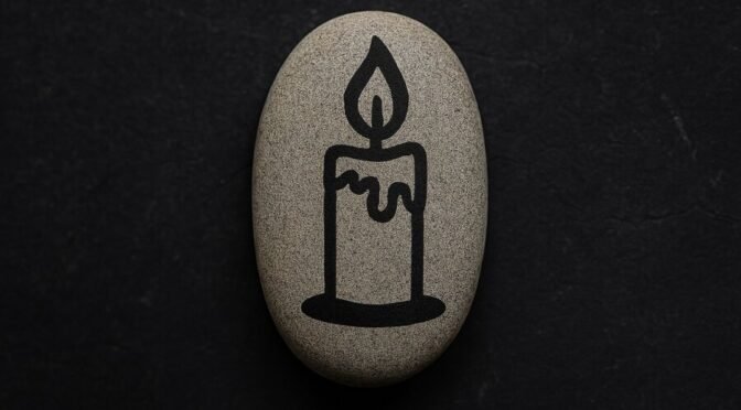 Svečka na kamnu