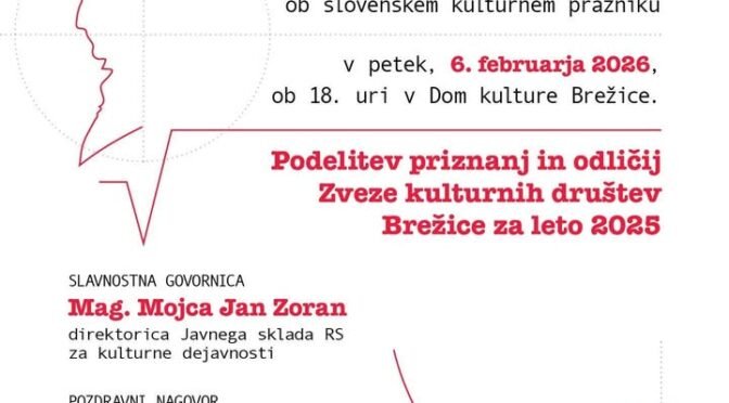 [VABILO] 📣Vljudno vabljeni na slavnostno prireditev ob Prešernovem dnevu – slovenskem kulturnem prazniku.🇸🇮