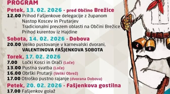 [VABILO] 📣Z vami delimo letošnji program Fašjenk Dobova🥳