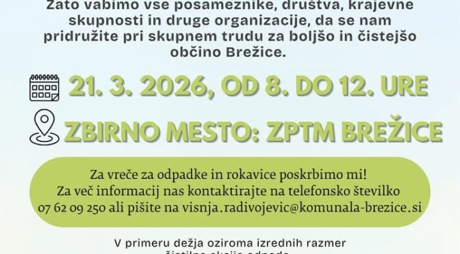 [ČISTILNA AKCIJA] 𝐎č𝐢𝐬𝐭𝐢𝐦𝐨 𝐨𝐛č𝐢𝐧𝐨 𝐁𝐫𝐞ž𝐢𝐜𝐞 🌿