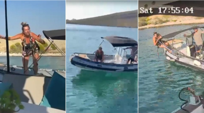 [Video] Širijo se posnetki incidenta na Kornatih – ženska je po opozorilu začela preklinjati in padla v morje