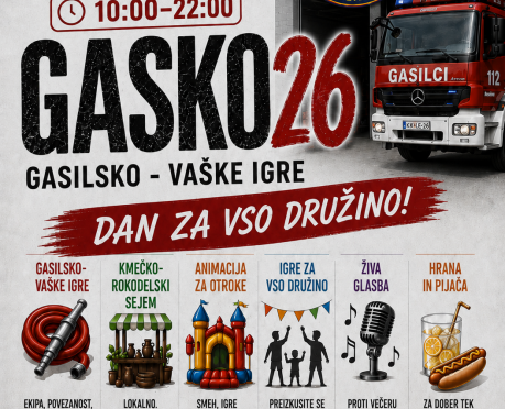 V soboto v Leskovcu Gasilsko-vaške igre GaSko 2026