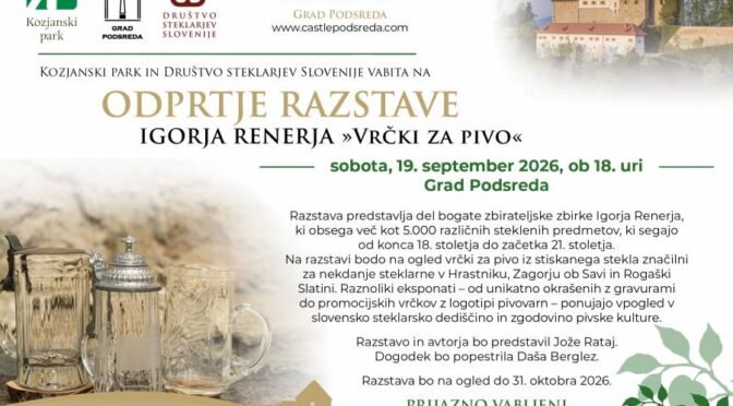 Pester konec tedna na gradu Podsreda prinaša zgodbe iz stekla