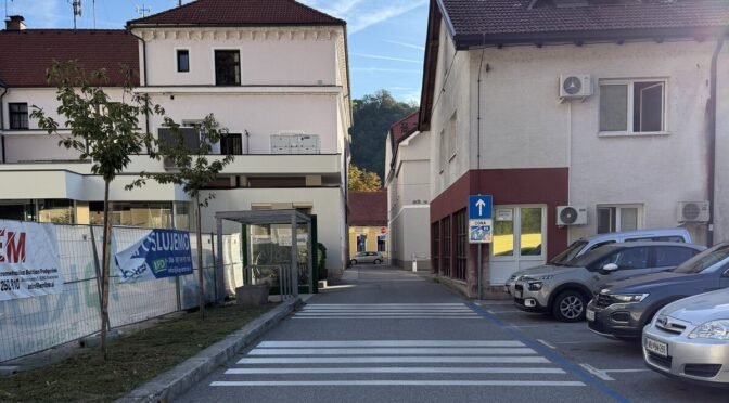 Slika Šoferske ulice v Krškem.