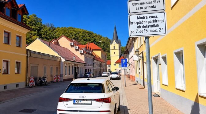 Sprememba parkiranja v Krškem.