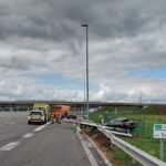 Prometna nesreča treh vozil na avtocesti - izvoz Drnovo.